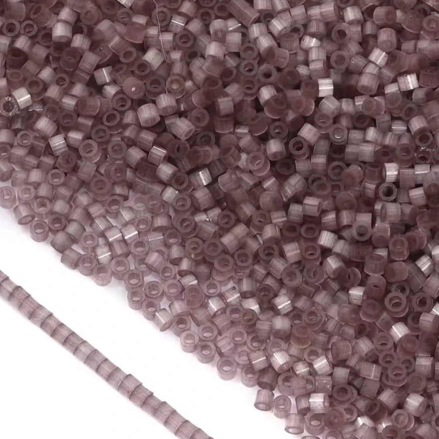 11/0 Dark Mauve Purple Satin Cat Eye Chinese Delica Beads (5g) Chinese Delica Beads