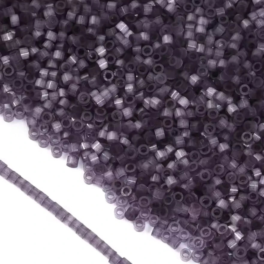 11/0 Dark Grape Purple Satin Cat Eye Chinese Delica Beads (5g) Chinese Delica Beads