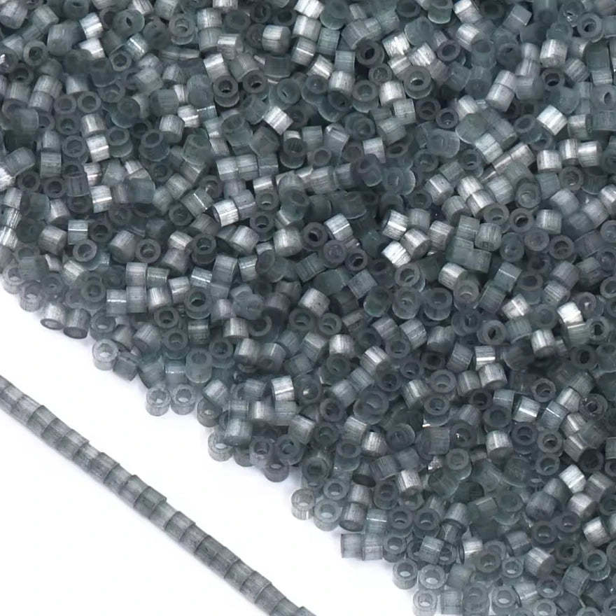 11/0 Slate Grey Satin Cat Eye Chinese Delica Beads (5g) Chinese Delica Beads