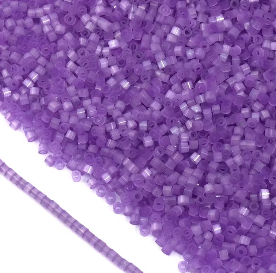 11/0 Bright Purple Satin Cat Eye Chinese Delica Beads (5g) Chinese Delica Beads