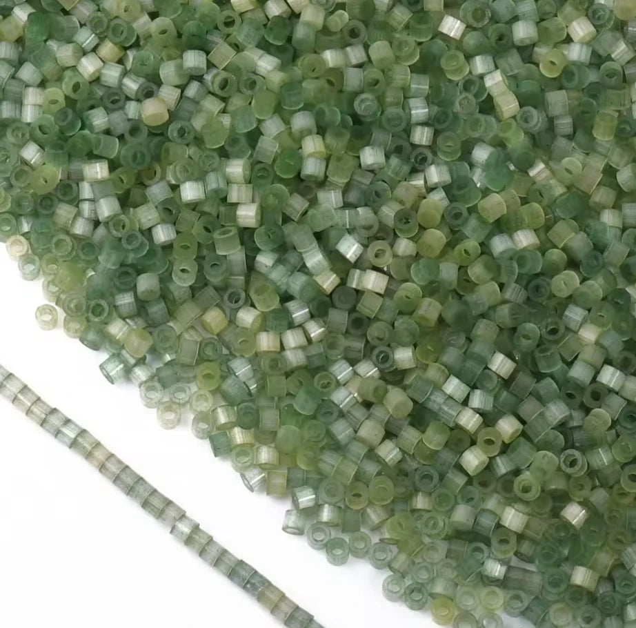 11/0 Forest Green Satin Cat Eye Chinese Delica Beads (5g) Chinese Delica Beads