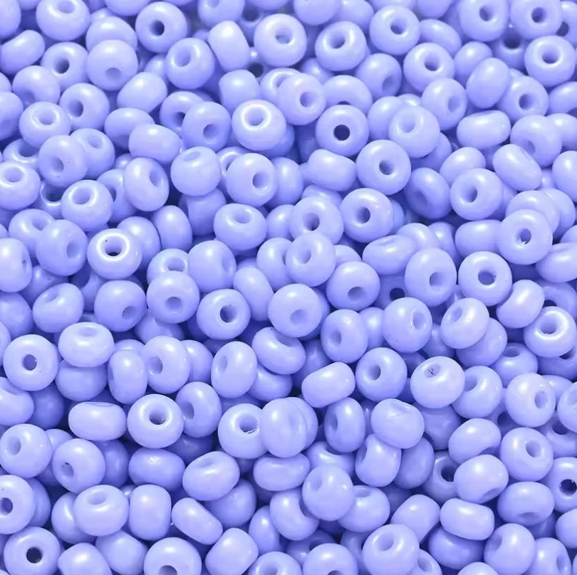 4mm Lake Blue Glass Seed Beads Colourful Loose (30g) Beadwork