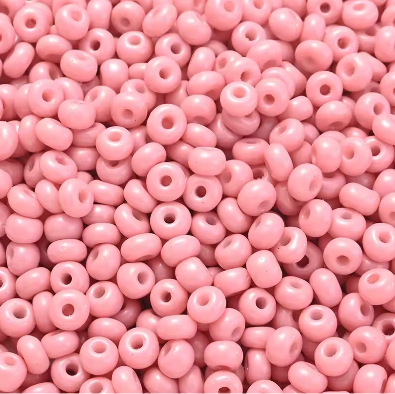 4mm Pink Glass Seed Beads Colourful Loose (30g) Beadwork