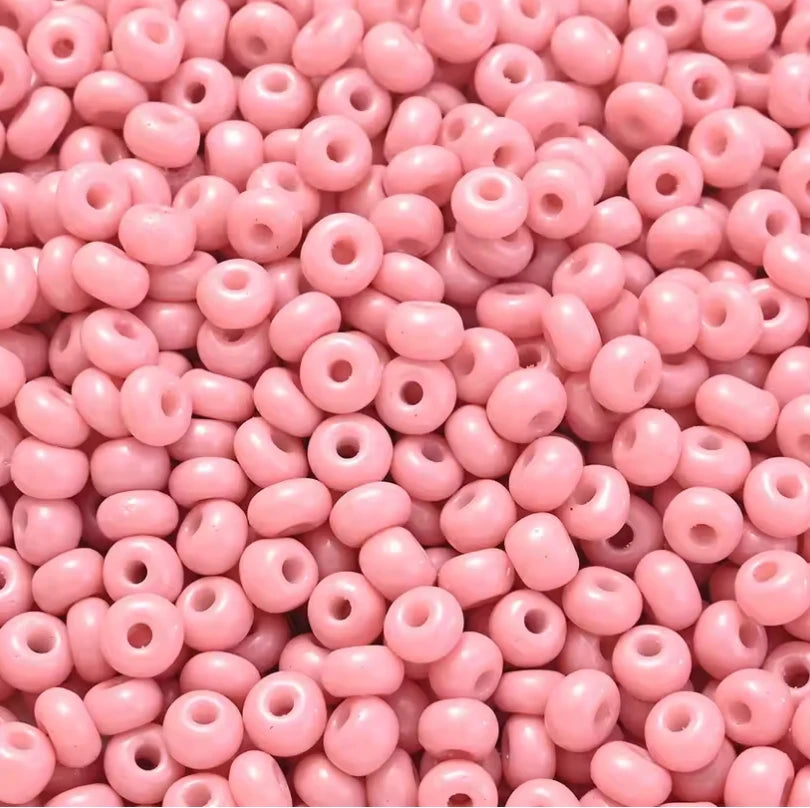 4mm Pink Glass Seed Beads Colourful Loose (30g) Beadwork