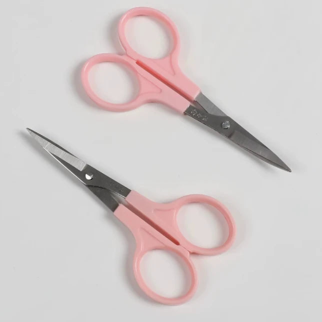 Pink Embroidery Scissors Curved Scissor Head Stainless Steel Sundaylace Creations & Bling