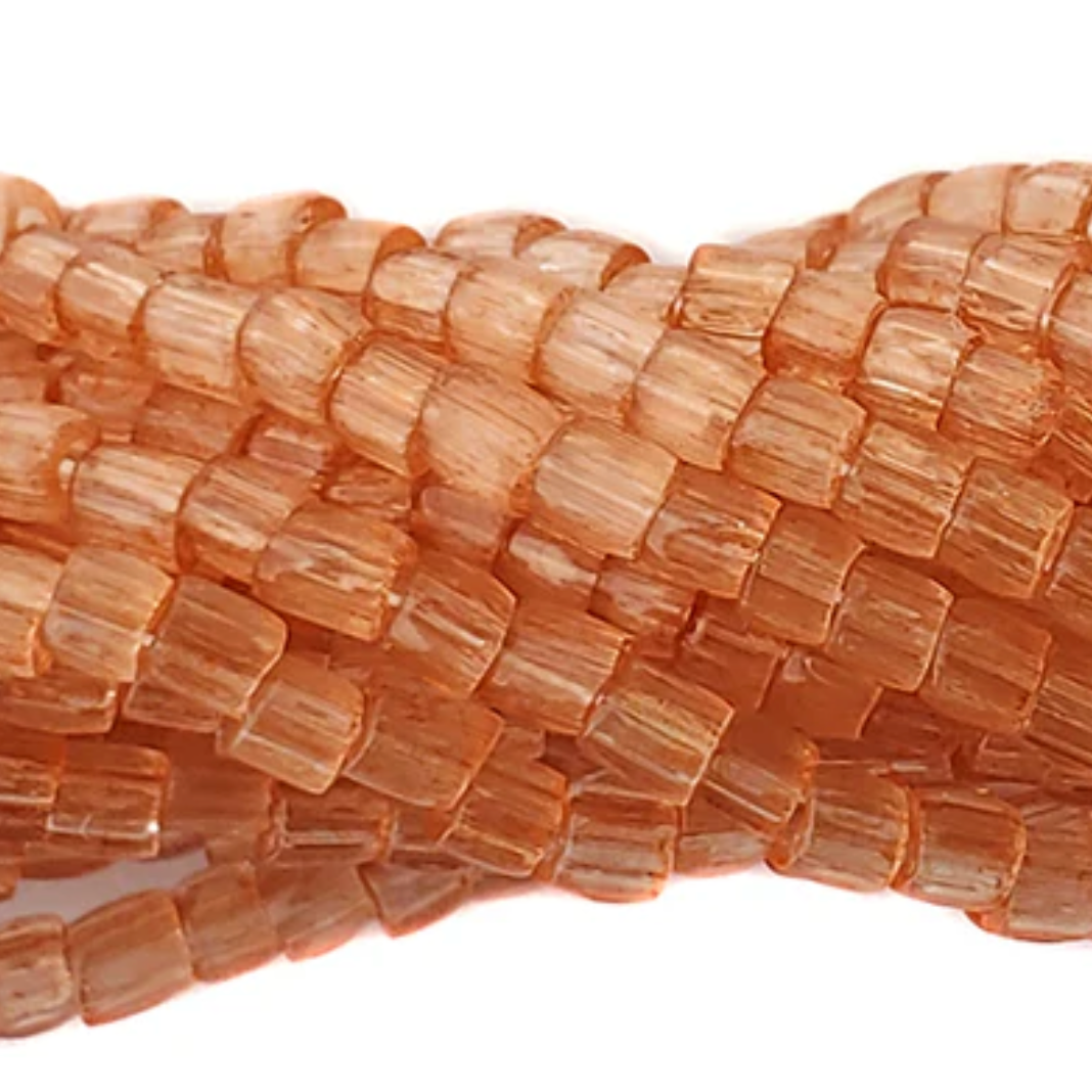 3 Cut 9/0 Beads Orange Peach Satin Solgel 9SC936 *HANK* Tri-Cut Beads Preciosa