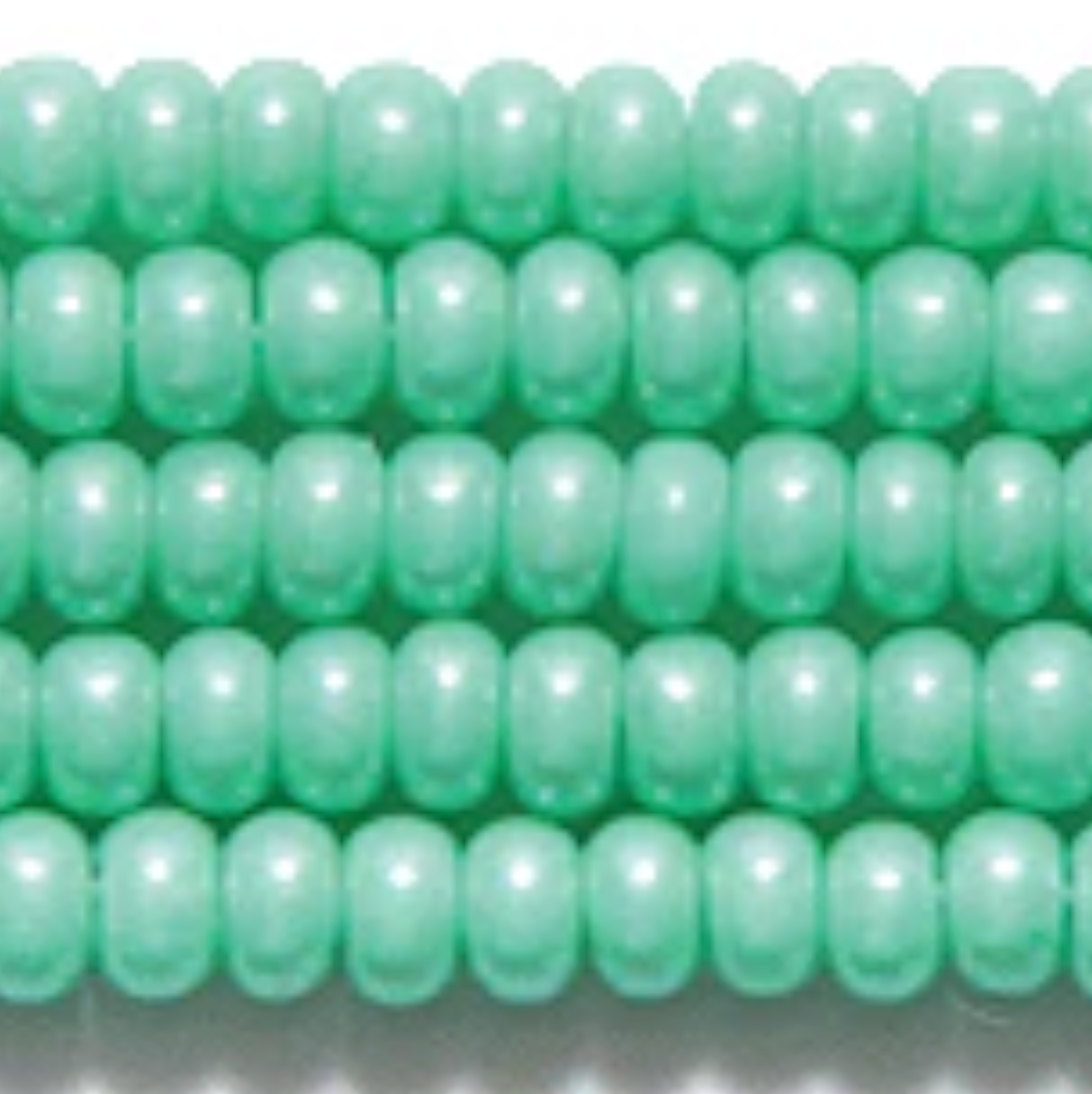 10/0 Mint Green Terra, Preciosa Seed Bead *Hank 10/0 Preciosa Seed Beads