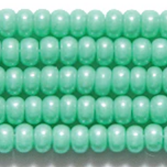 10/0 Mint Green Terra, Preciosa Seed Bead *Hank 10/0 Preciosa Seed Beads