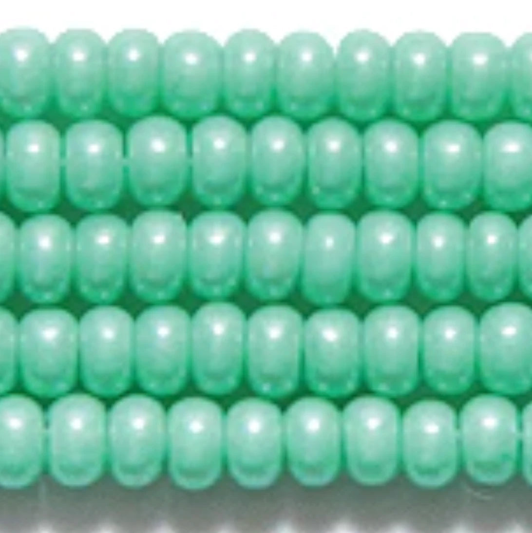 10/0 Mint Green Terra, Preciosa Seed Bead *Hank 10/0 Preciosa Seed Beads