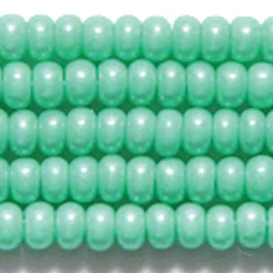 10/0 Mint Green Terra, Preciosa Seed Bead *Hank 10/0 Preciosa Seed Beads