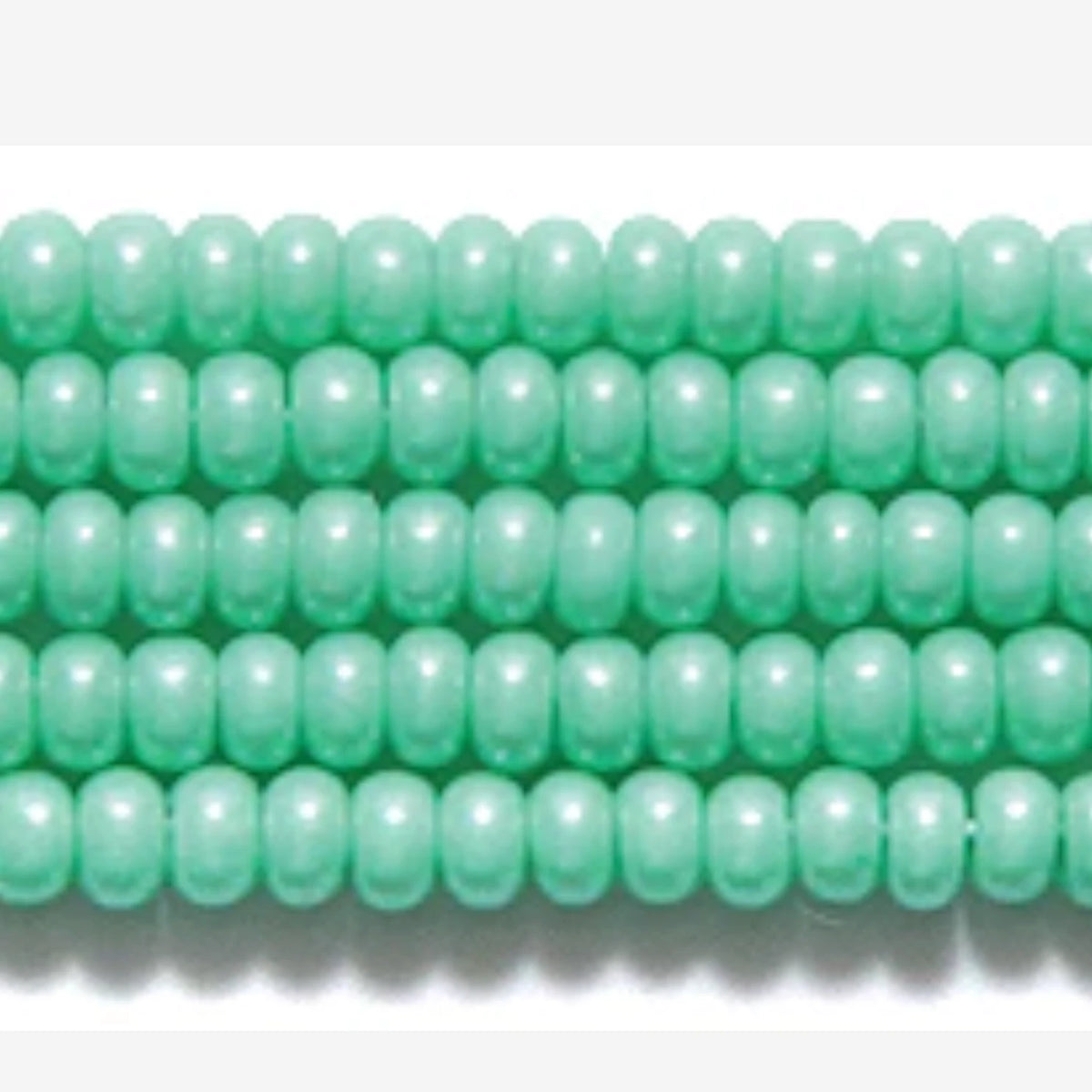 10/0 Mint Green Terra, Preciosa Seed Bead *Hank 10/0 Preciosa Seed Beads