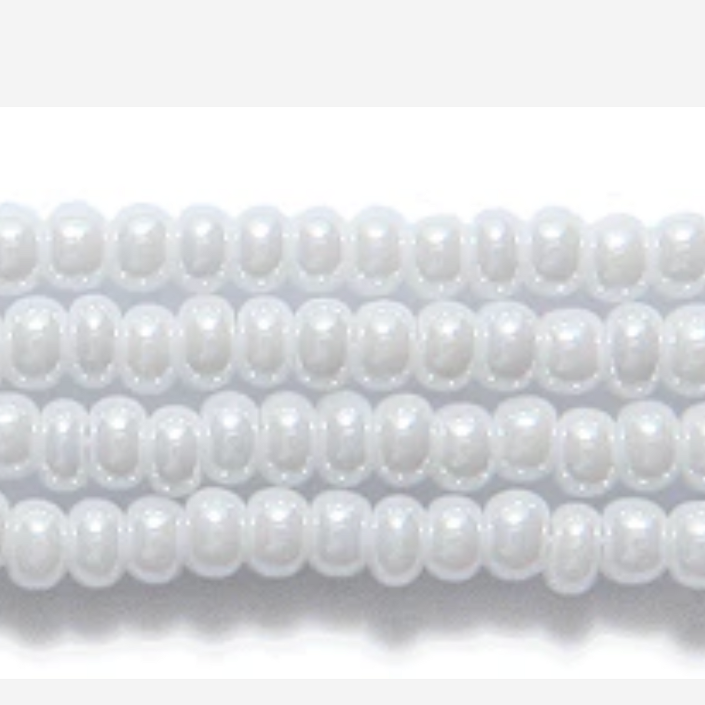 10/0 Sfinx Luster White (10SB312), Preciosa Seed Bead *Hank 10/0 Preciosa Seed Beads