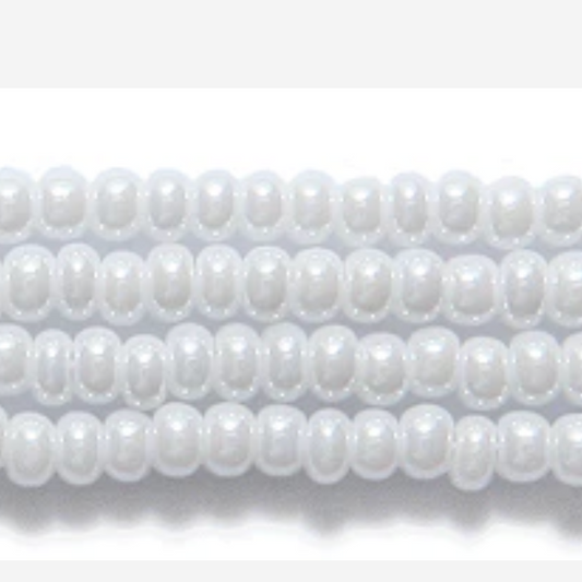 10/0 Sfinx Luster White (10SB312), Preciosa Seed Bead *Hank 10/0 Preciosa Seed Beads