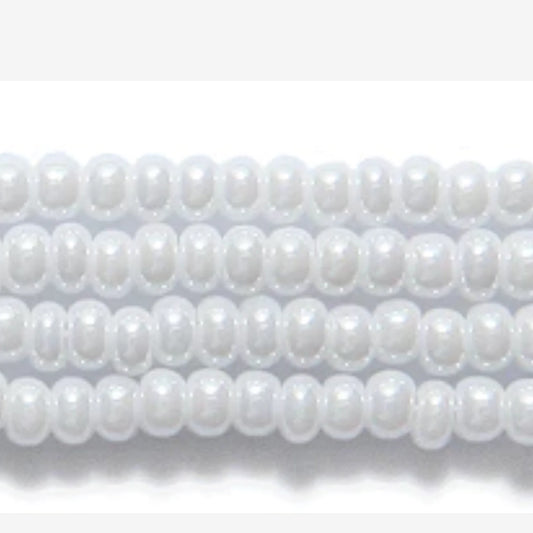 10/0 Sfinx Luster White (10SB312), Preciosa Seed Bead *Hank 10/0 Preciosa Seed Beads