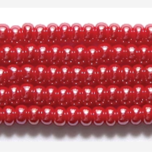 10/0 Sfinx Medium Red, (10SB344) Preciosa Seed Bead *Hank 10/0 Preciosa Seed Beads