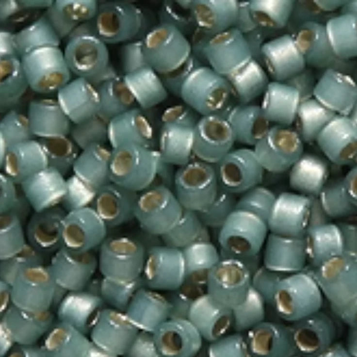 Delica 11/0 RD Duracoat SIlverlined Seafoam Satin, (2190v) (5.2g) Miyuki Delica Beads