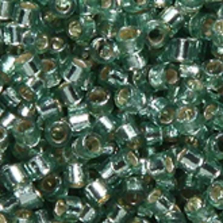 Delica 11/0 RD Duracoat SIlverlined Dark Seafoam, (2165v) (5.2g) Miyuki Delica Beads
