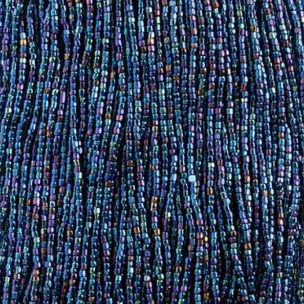 3 Cut 10/0 Beads Opaque Navy Blue Iris *Hank Tri-Cut Beads Preciosa