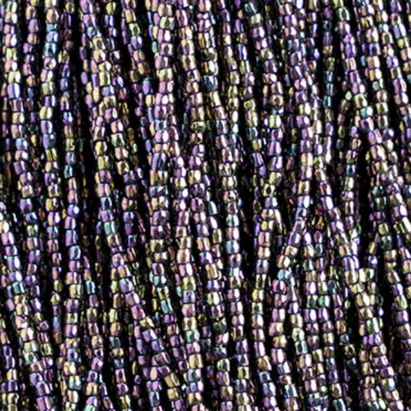 3 Cut 10/0 Beads Opaque Purple Iris *Hank Tri-Cut Beads Preciosa