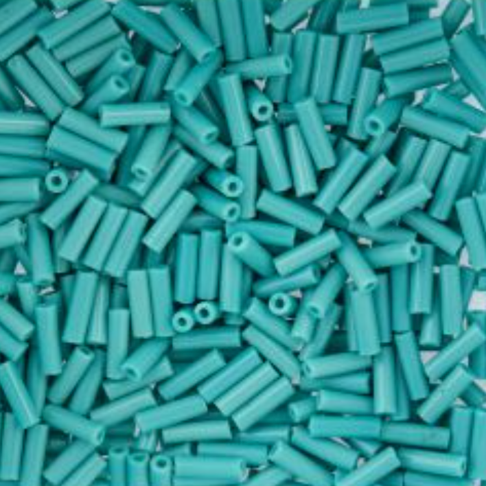 Czech Bugle Beads apx. 19g Vial #3 Opaque Turquoise Sundaylace Creations & Bling