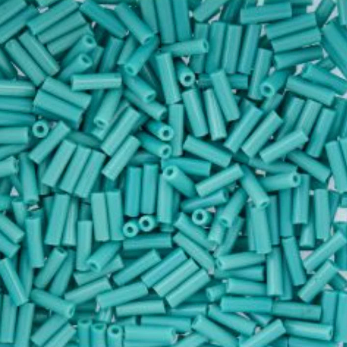 Czech Bugle Beads apx. 19g Vial #3 Opaque Turquoise John Beads