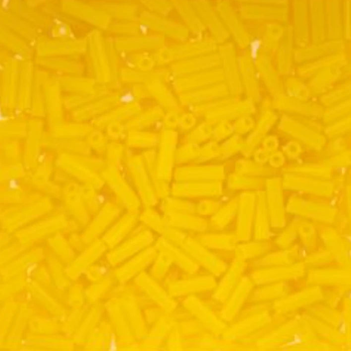 Czech Bugle Beads apx. 19g Vial #3 Opaque Gold Yellow John Beads