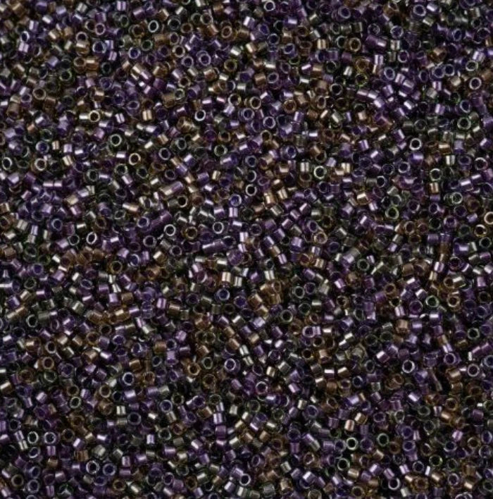 Delica 11/0 RD Sparkling Purple Colour Lined Mix (0991v) (5.2g) Miyuki Delica Beads