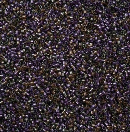 Delica 11/0 RD Sparkling Purple Colour Lined Mix (0991v) (5.2g) Miyuki Delica Beads