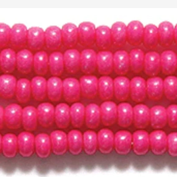 11/0 Dark Pink Terra Intensive Opaque , Preciosa Seed Bead *Hank 11/0 Preciosa Seed Beads
