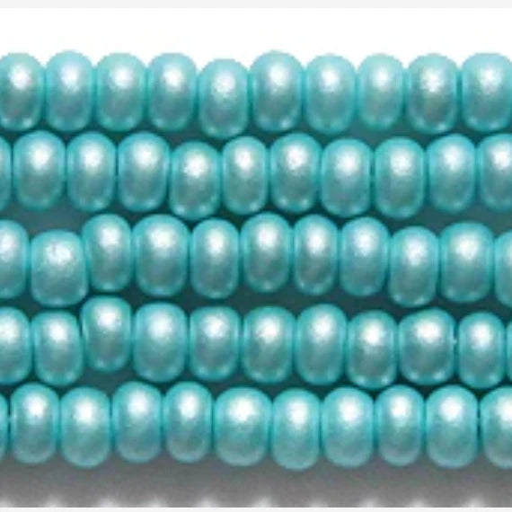 10/0 Silk Turquoise Blue, Preciosa Seed Bead *Hank 10/0 Preciosa Seed Beads