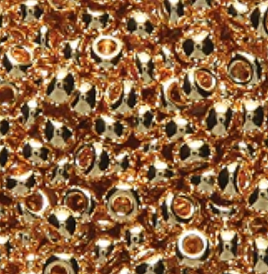 10/0 24KT Gold Metallic Plated Beads, Preciosa Seed Bead *5.2 Vial 10/0 Preciosa Seed Beads