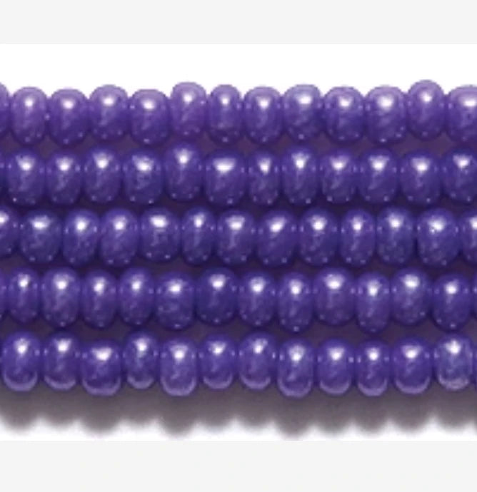 10/0 Purple On Alabaster Dyed, Preciosa Seed Bead *Hank 10/0 Preciosa Seed Beads