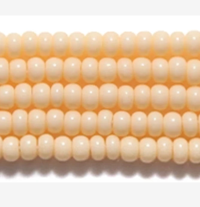 10/0 Orange Sorbet Sol Gel Opaque, Preciosa Seed Bead *Hank 10/0 Preciosa Seed Beads