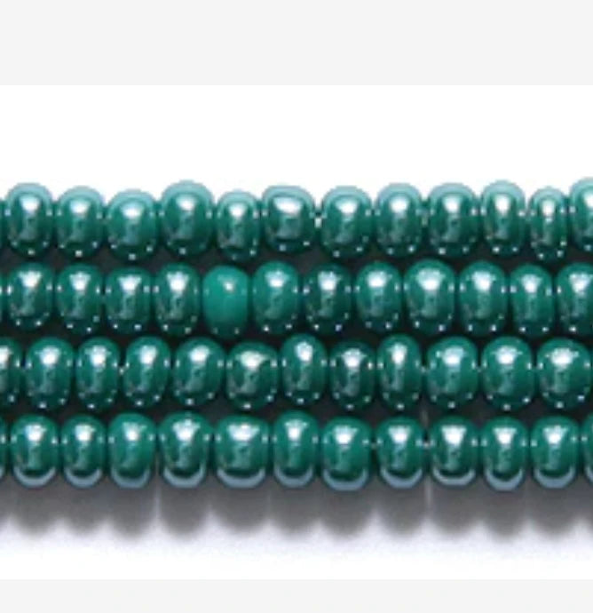10/0 Dark Green Sfinx Dark Green, Preciosa Seed Bead *Hank 10/0 Preciosa Seed Beads