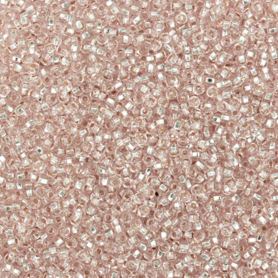 10/0 Blush Rose Pink Silver Lined, Preciosa Seed Beads 22g 10/0 Preciosa Seed Beads