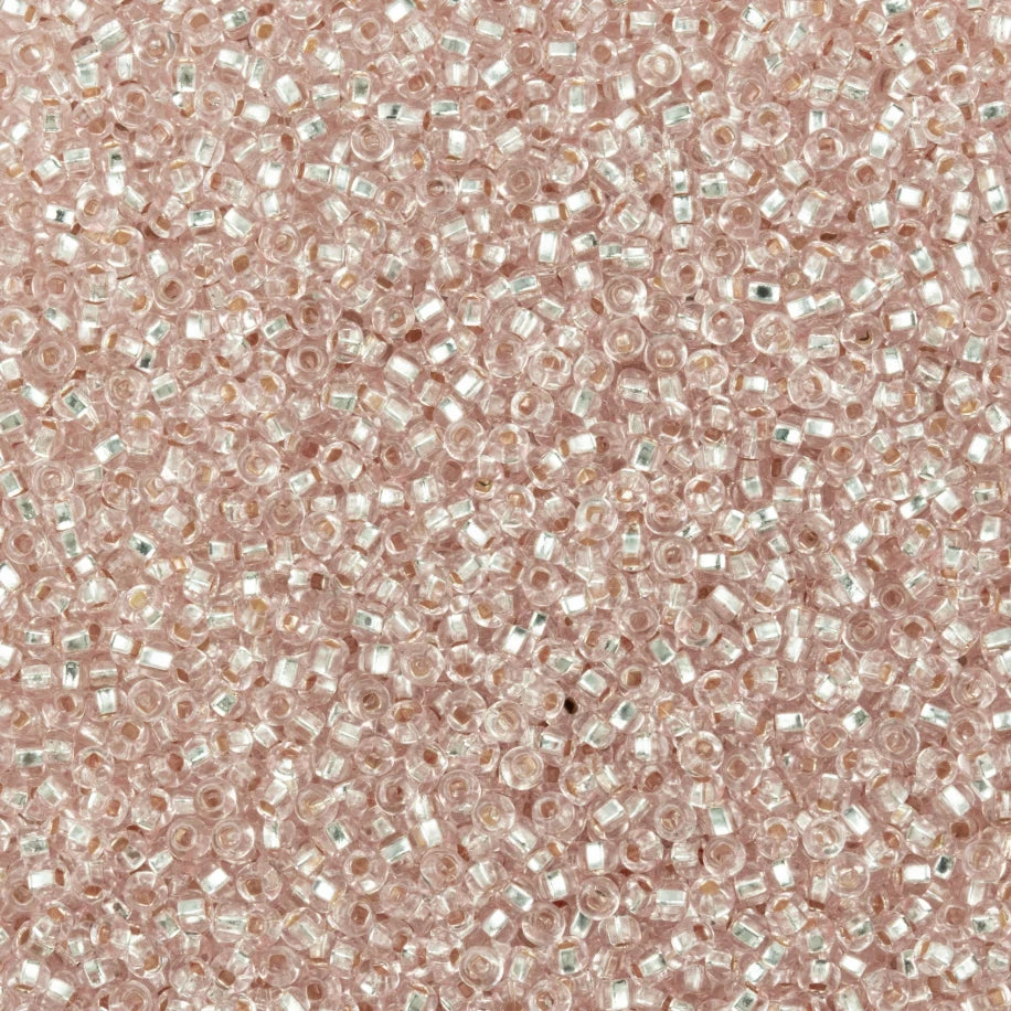 10/0 Blush Rose Pink Silver Lined, Preciosa Seed Beads 22g 10/0 Preciosa Seed Beads