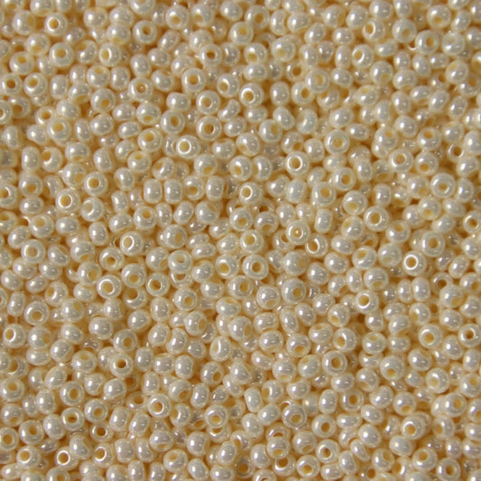 10/0 Pearlized Eggshell Ivory Luster, Preciosa Seed Beads (22g) 10/0 Preciosa Seed Beads