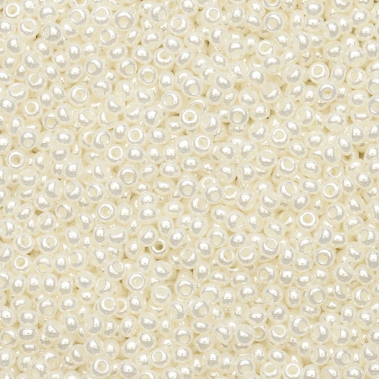 10/0 Off White Ivory Luster Pearl, Preciosa Seed Beads (22g) 10/0 Preciosa Seed Beads