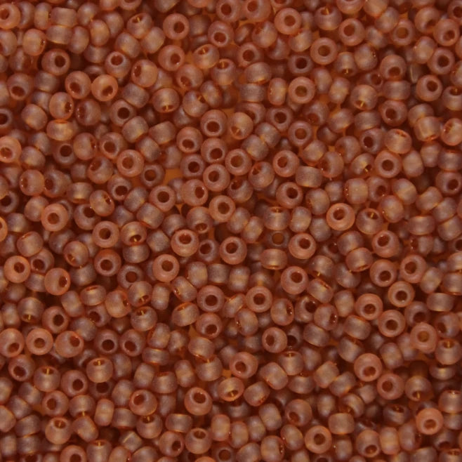 10/0 Cedar Medium Topaz Transparent Matte, Preciosa Seed Beads (22g) 10/0 Preciosa Seed Beads