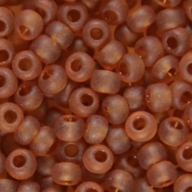 10/0 Cedar Medium Topaz Transparent Matte, Preciosa Seed Beads (22g) 10/0 Preciosa Seed Beads
