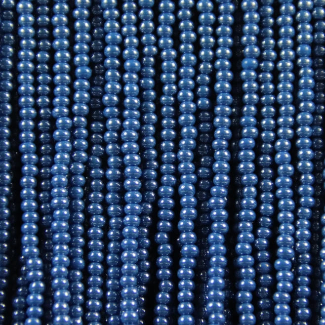 11/0 Opaque Lustre Medium Blue, Preciosa Seed Beads (Hank) 11/0 Preciosa Seed Beads