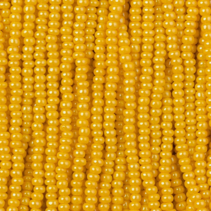 11/0 Opaque Lustre Yellow, Preciosa Seed Beads (Hank) 11/0 Preciosa Seed Beads