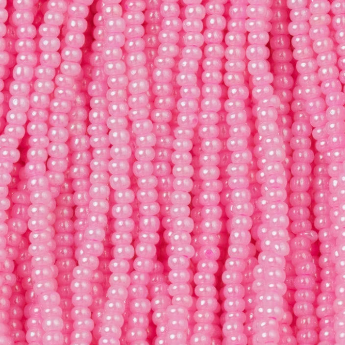 11/0 Pink Ceylon Pearlized Precoisa Seed Beads *Hank 11/0 Preciosa Seed Beads