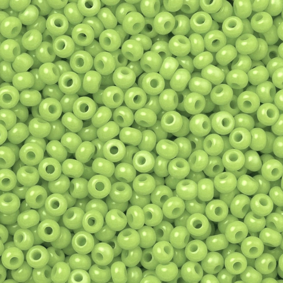10/0 Pale Green Opaque, Preciosa Seed Beads 10/0 Preciosa Seed Beads