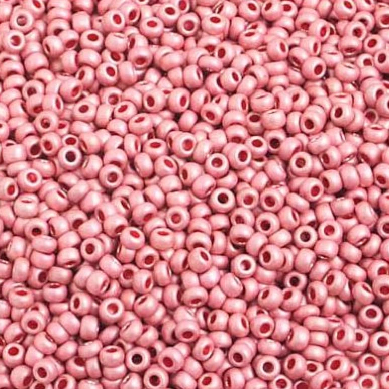 10/0 Metallic Dark Pink Matte Terra Colour Preciosa Seed Bead ~40g *HANK 10/0 Preciosa Seed Beads