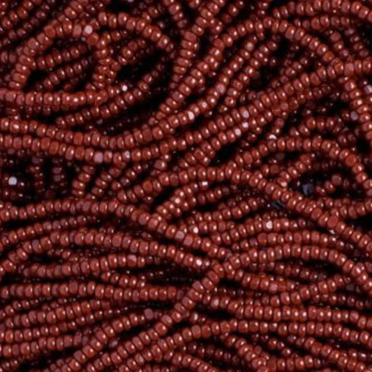 13/0 Charlotte Cut Czech Seed Bead - Brown Opaque *HANK Czech Preciosa Charlotte Cut Seedbeads