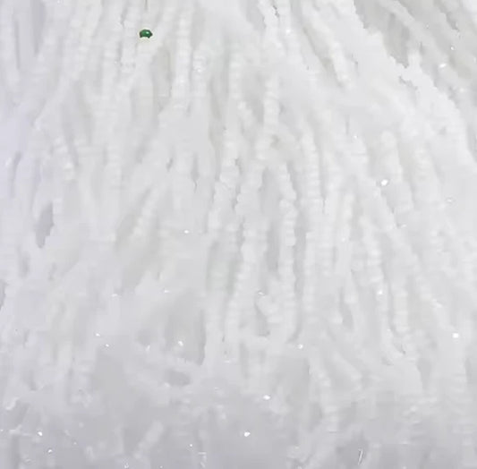 2mm White Opal Glass Rondelle Beads (5g) Sundaylace Creations & Bling