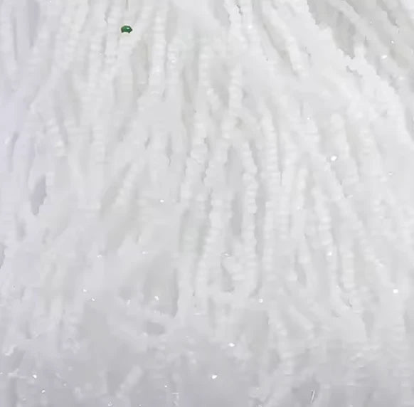 2mm White Opal Glass Rondelle Beads (5g) Sundaylace Creations & Bling
