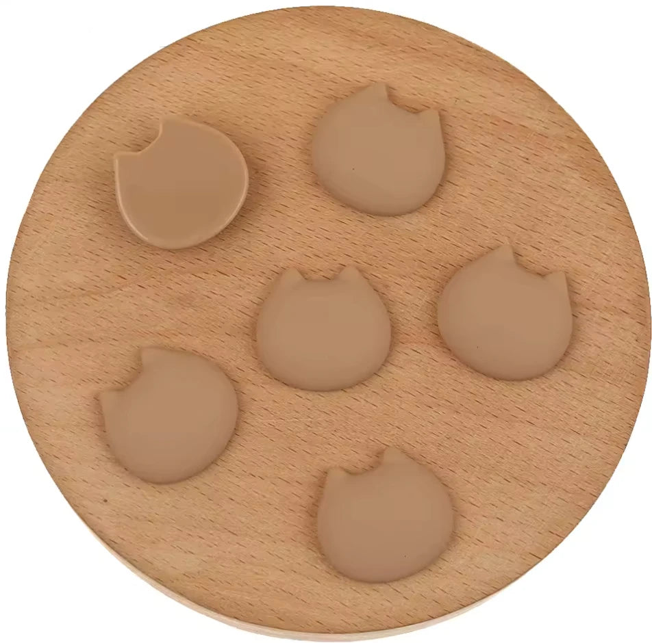 20mm Tan Cat Shaped Matte Rubber Matte, Glue on, Resin Gem, (Sold in Pair) Resin Gems