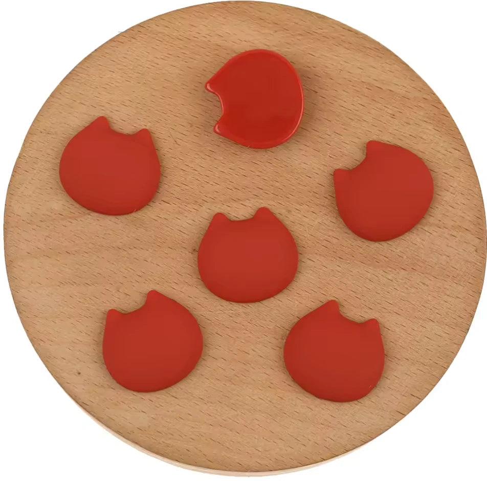 20mm Red Terra Cotta Cat Shaped Matte Rubber Matte, Glue on, Resin Gem, (Sold in Pair) Resin Gems